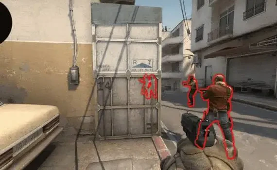 Rust base raid with rocket launcher combat and fire on a player-built compound