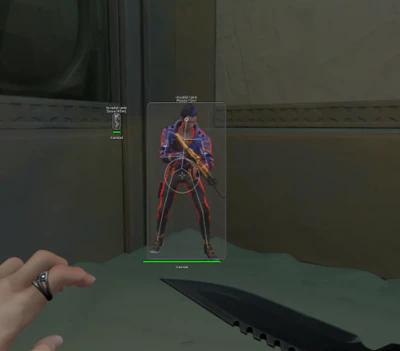 Rust base raid ESP wallhack through builds with names, HP bars, and FOV